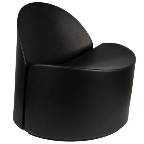 Černé plastové lounge křeslo Zuiver Bloom