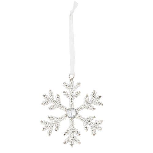 Bílá kovová vánoční ozdoba Bloomingville Eliza 10 cm Bloomingville