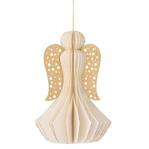 Bílá papírová vánoční ozdoba Bloomingville Ingi 13 cm Bloomingville
