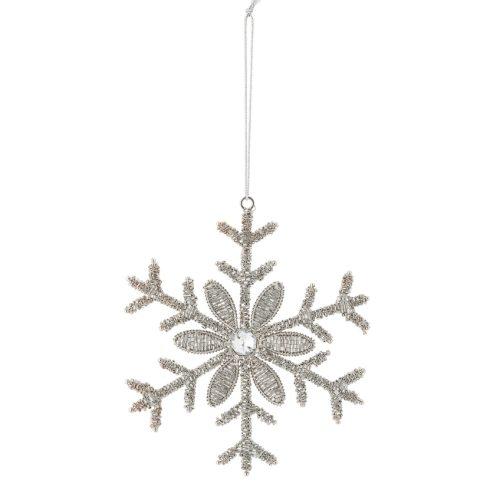 Stříbrná kovová vánoční ozdoba Bloomingville Juanna 15 cm Bloomingville