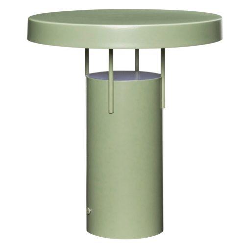 Zelená kovová nabíjecí stolní LED lampa Hübsch BringMe 28 cm Hübsch