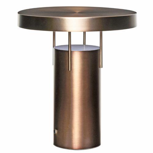 Mosazná kovová nabíjecí stolní LED lampa Hübsch BringMe 28 cm Hübsch