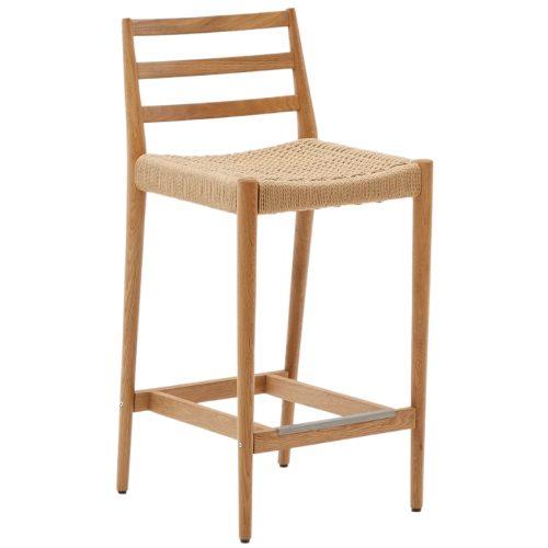 Dubová barová židle Kave Home Analy 70 cm s výpletem Kave Home