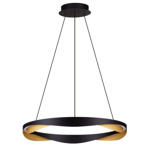 Černo-zlaté kovové závěsné LED světlo Nova Luce Radon 65 cm Nova Luce