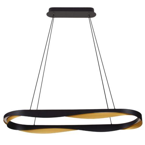 Černo-zlaté kovové závěsné LED světlo Nova Luce Radon 100 cm Nova Luce