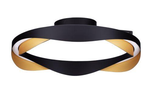 Černo-zlaté kovové stropní LED světlo Nova Luce Radon 45 cm Nova Luce