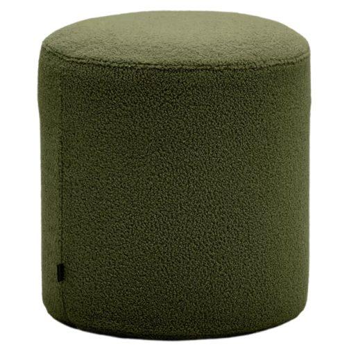 Zelený bouclé taburet Kave Home Kaeli 43 cm Kave Home