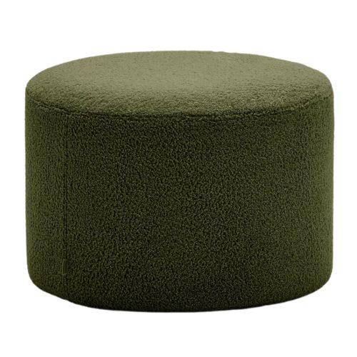 Zelený bouclé taburet Kave Home Kaeli 60 cm Kave Home