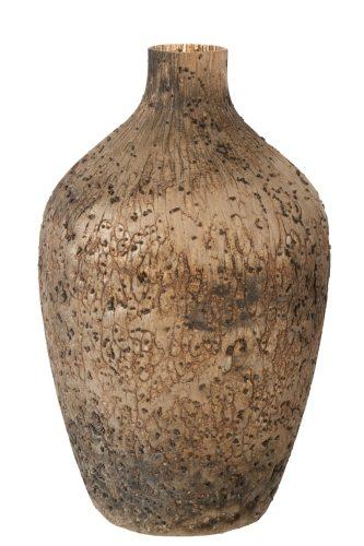 Hnědá skleněná váza J-line Ochre 49 cm J-line