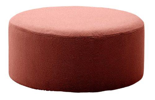 Terakotově červený bouclé taburet Kave Home Kaeli 90 cm Kave Home