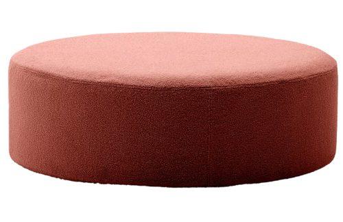 Terakotově červený bouclé taburet Kave Home Kaeli 120 cm Kave Home