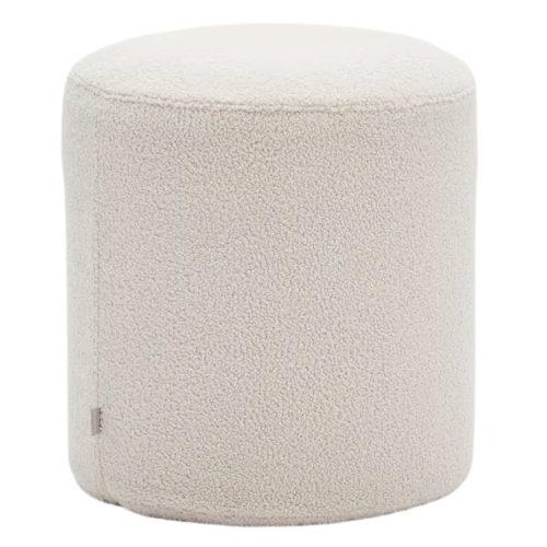 Béžový bouclé taburet Kave Home Kaeli 43 cm Kave Home
