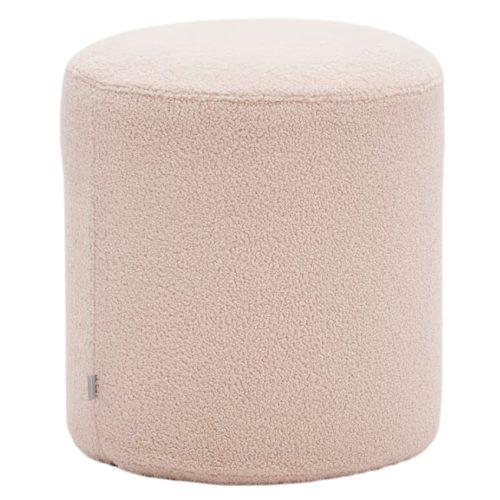 Růžový bouclé taburet Kave Home Kaeli 43 cm Kave Home