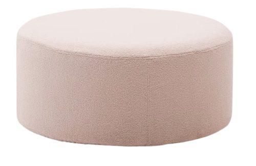 Růžový bouclé taburet Kave Home Kaeli 90 cm Kave Home