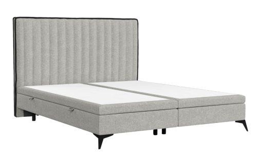 Maison de Rêve Šedá čalouněná dvoulůžková postel ADRON 200 x 200 cm s úložným prostorem Maison de Rêve