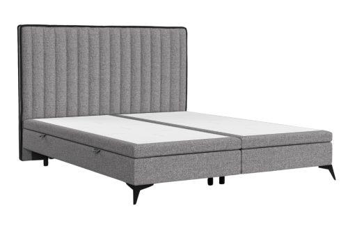 Maison de Rêve Tmavě šedá čalouněná dvoulůžková postel ADRON 200 x 200 cm s úložným prostorem Maison de Rêve