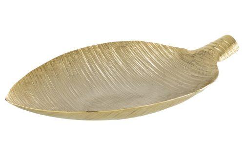 Zlatá kovová dekorativní miska J-line Leaf 46 x 29 cm J-line