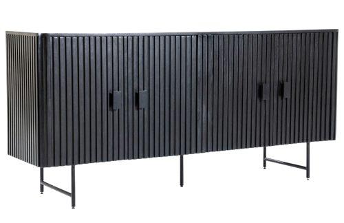Eleonora Černá dřevěná komoda Remi 170 x 45 cm Eleonora