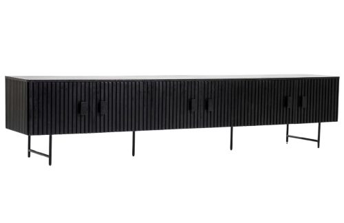 Eleonora Černý dřevěný TV stolek Remi 250 x 45 cm Eleonora
