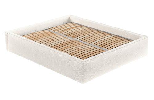 Maison de Rêve Světle béžová čalouněná dvoulůžková postel ALVAR L 160 x 200 cm s úložným prostorem Maison de Rêve