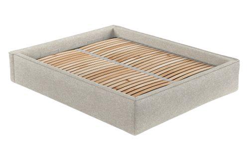 Maison de Rêve Šedobéžová čalouněná dvoulůžková postel ALVAR L 160 x 200 cm s úložným prostorem Maison de Rêve