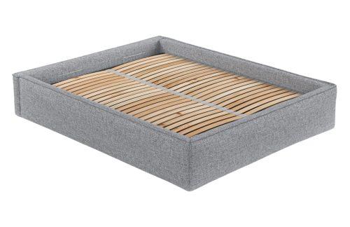 Maison de Rêve Šedá čalouněná dvoulůžková postel ALVAR L 140 x 200 cm s úložným prostorem Maison de Rêve