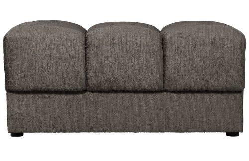 WOOOD Šedá sametová podnožka Restella 82 x 61 cm WOOOD