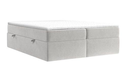 Maison de Rêve Světle béžová sametová postel boxspring ASH 200 x 200 cm Maison de Rêve