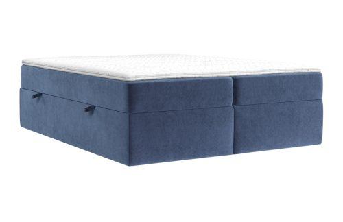 Maison de Rêve Modrá sametová postel boxspring ASH 160 x 200 cm Maison de Rêve