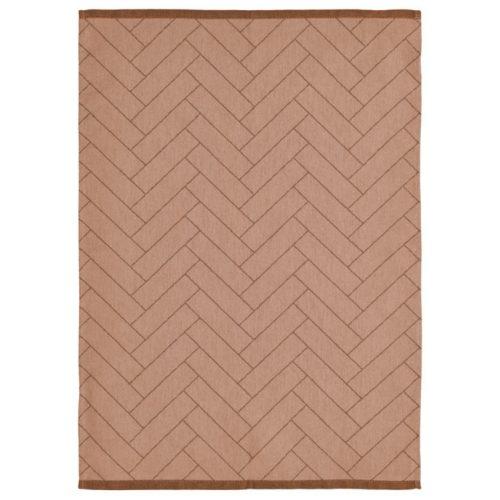 Södahl Hnědá bavlněná utěrka Tiles 50 x 70 cm Södahl