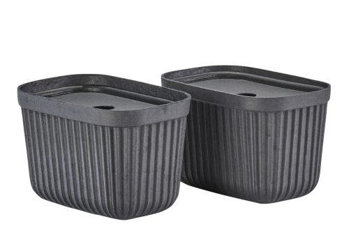 Zone Denmark Set dvou černých papírových úložných boxů Pulp 23 x 15 cm Zone Denmark