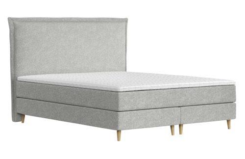 Maison de Rêve Šedá čalouněná postel boxspring CALMA 200 x 200 cm Maison de Rêve