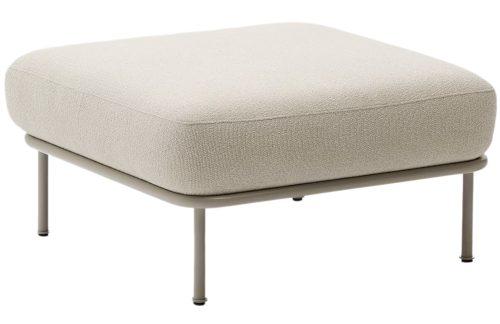 Béžová čalouněná podnožka Kave Home Aurum 85 x 85 cm Kave Home