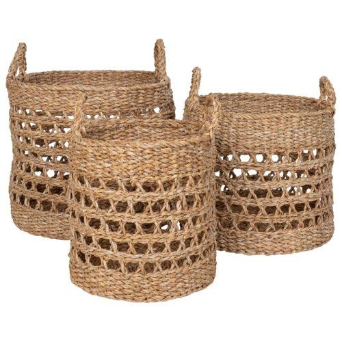 Nordic Living Set tří dekorativních košů Baliro 28/32/36 cm z přírodních vláken Nordic Living