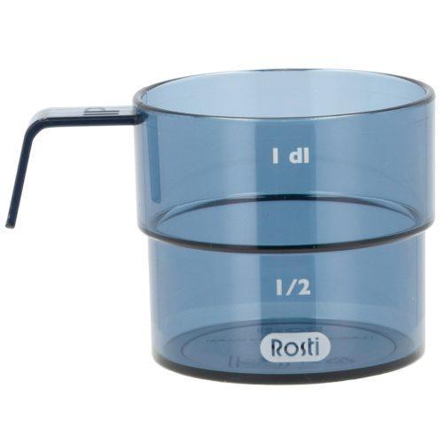 Rosti Modrá plastová odměrka Mensura 100 ml Rosti