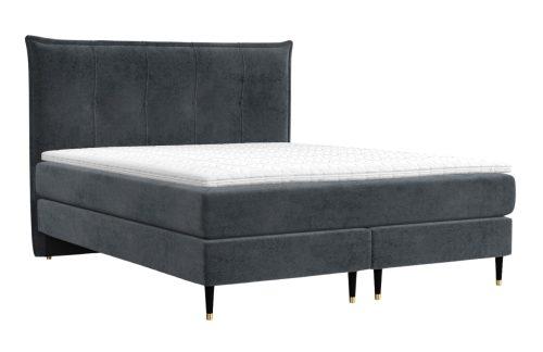 Maison de Rêve Antracitová sametová postel boxspring DUNA 140 x 200 cm Maison de Rêve