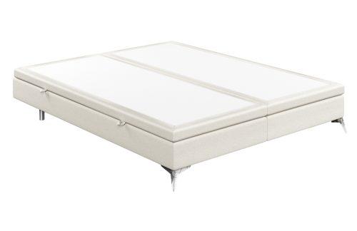 Maison de Rêve Krémově bílá čalouněná dvoulůžková postel FIR 160 x 200 cm s úložným prostorem Maison de Rêve