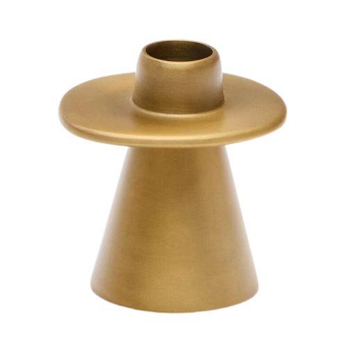 Zlatý kovový svícen Kave Home Aiko 9 cm Kave Home