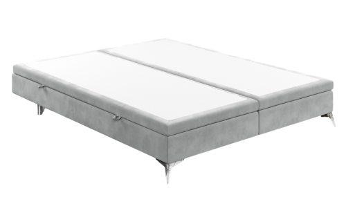 Maison de Rêve Šedá sametová dvoulůžková postel FIR 200 x 200 cm s úložným prostorem Maison de Rêve