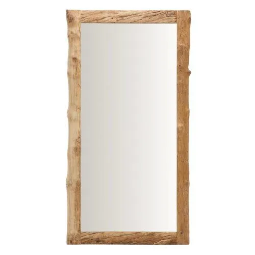 Kave Home Dřevěné závěsné zrcadlo Ibro 200 x 105 cm