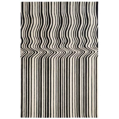 Fargotex Černobílý vlněný koberec Draft 160 x 230 cm Fargotex