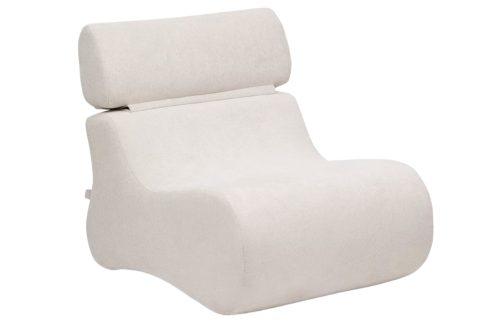 Šedobílé čalouněné křeslo Kave Home Club Kave Home