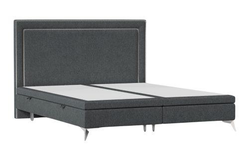 Maison de Rêve Šedá čalouněná dvoulůžková postel INCOVO 200 x 200 cm s úložným prostorem Maison de Rêve