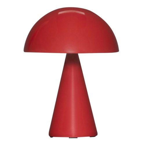 Červená kovová nabíjecí stolní lampa Hübsch Mush 20 cm Hübsch