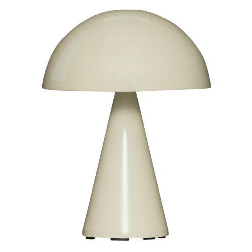 Béžová kovová nabíjecí stolní lampa Hübsch Mush 20 cm Hübsch