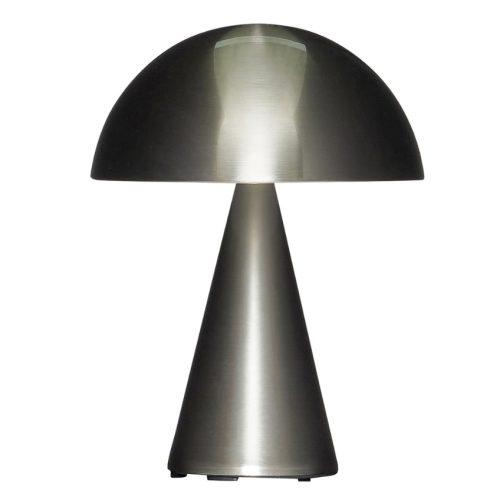 Stříbrná kovová nabíjecí stolní lampa Hübsch Mush 20 cm Hübsch
