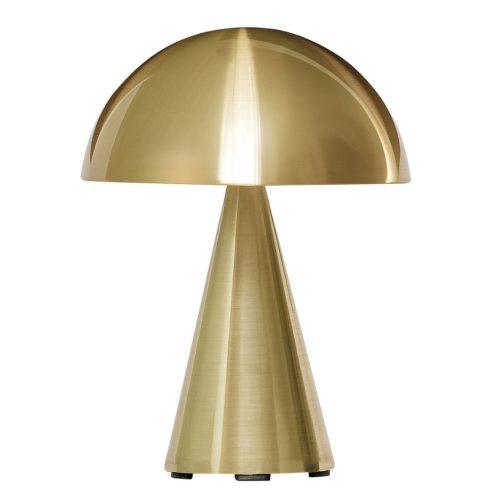 Zlatá kovová nabíjecí stolní lampa Hübsch Mush 20 cm Hübsch