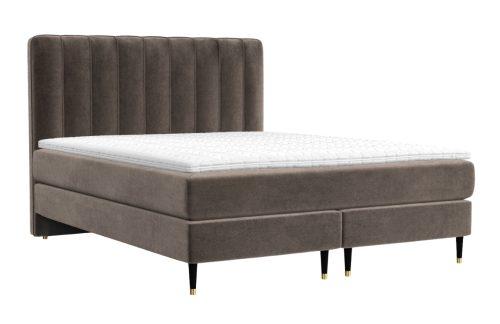 Maison de Rêve Hnědá sametová postel boxspring KOBBE 180 x 200 cm Maison de Rêve