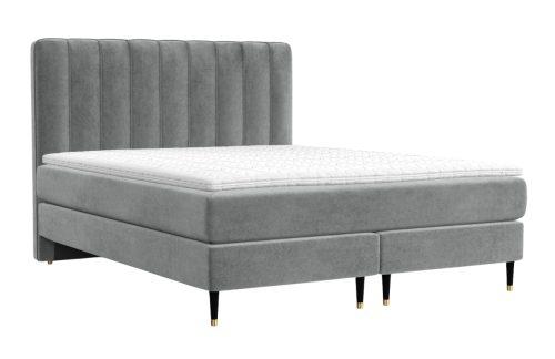 Maison de Rêve Šedá sametová postel boxspring KOBBE 160 x 200 cm Maison de Rêve