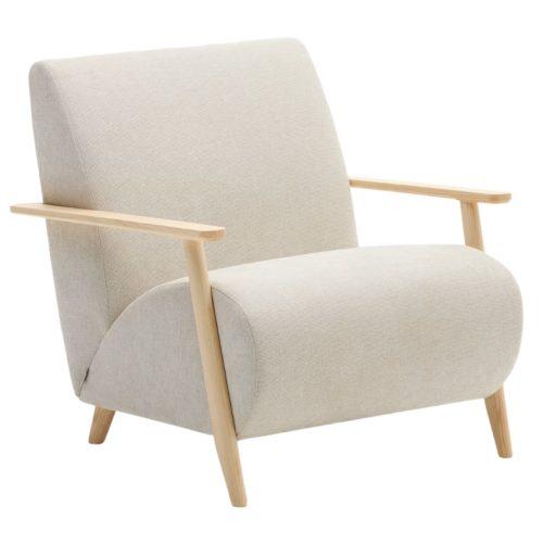 Šedé čalouněné křeslo Kave Home Meghan Kave Home